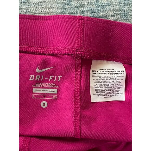 Nike Berry Pink Black Dri Fit Tempo Athletic Shorts Women's Small - Picture 3 of 6